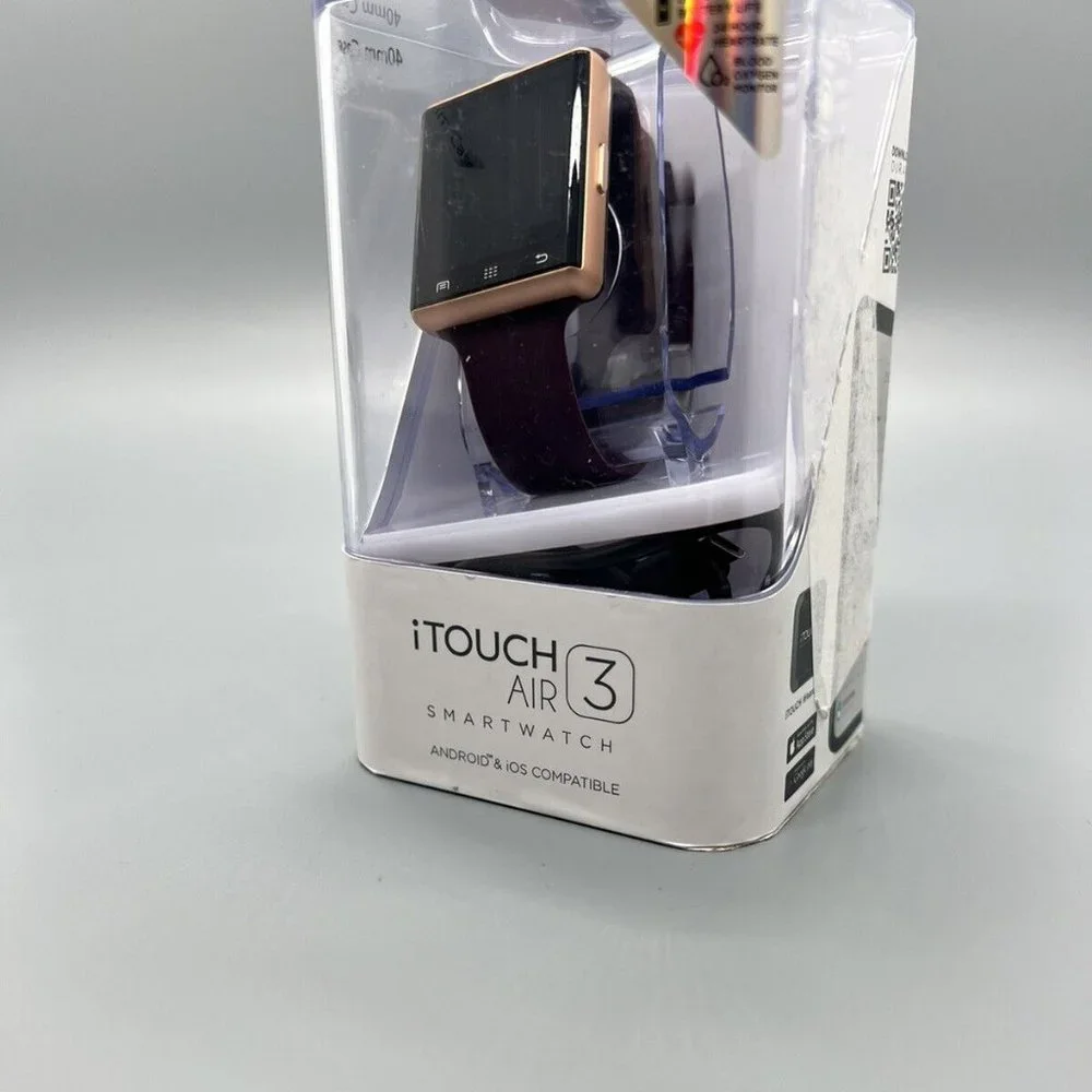 ITOUCH Air 3 Unisex Heart Rate Merlot Strap Smart Watch 40mm